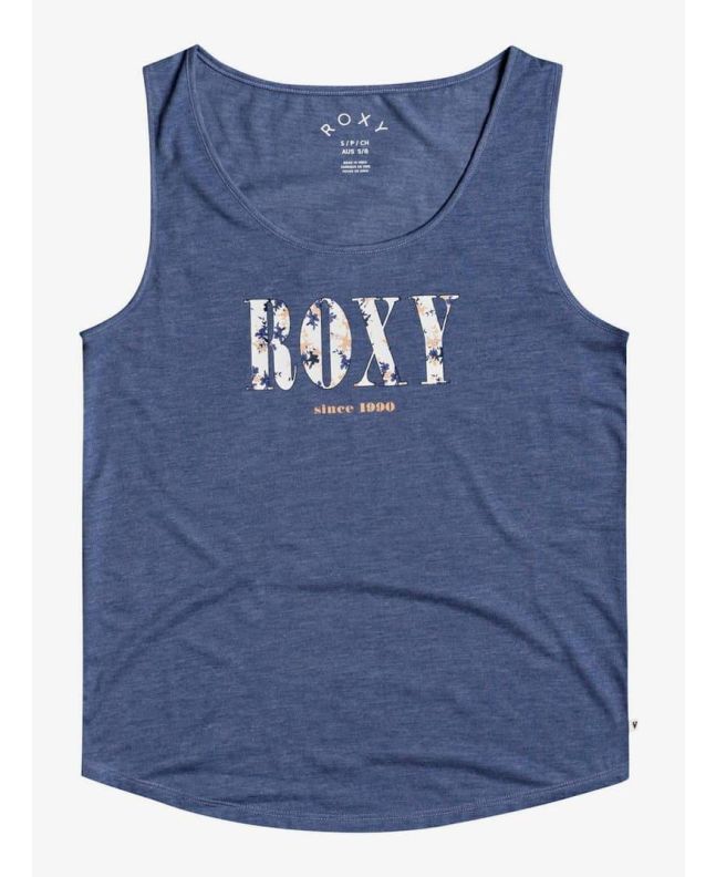 Camiseta sin mangas Roxy Losing My Mind azul marino para Mujer Frontal