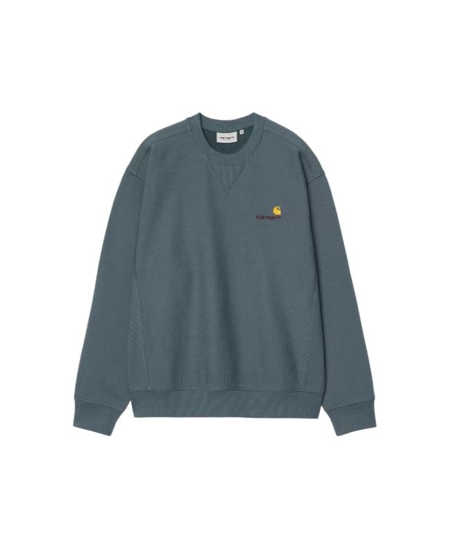 Sudadera Carhartt WIP American Script en azul Office Blue para hombre
