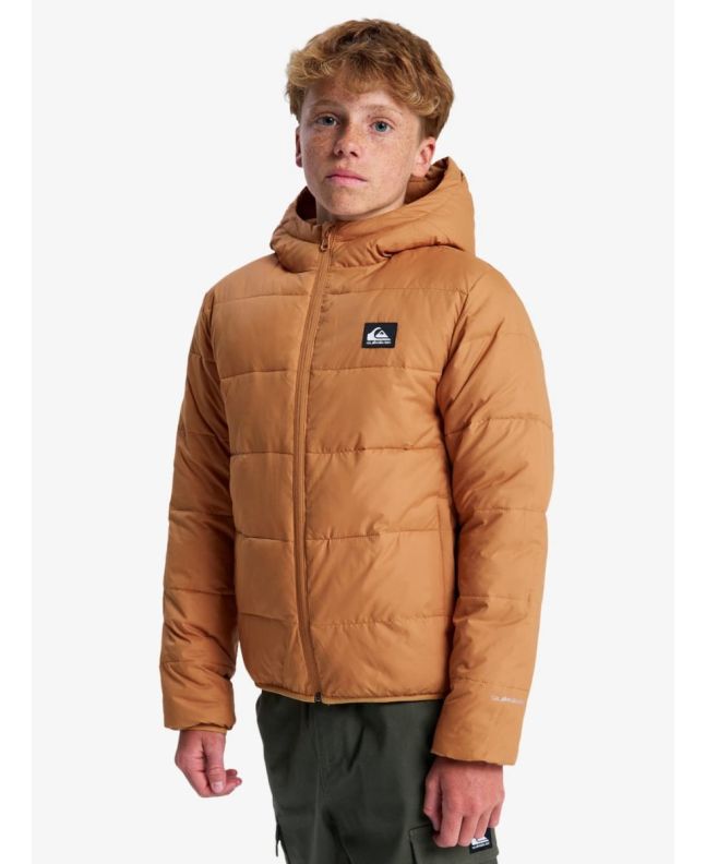 Niño con anorak aislante Quiksilver Scaly Reversible Marrón almendra