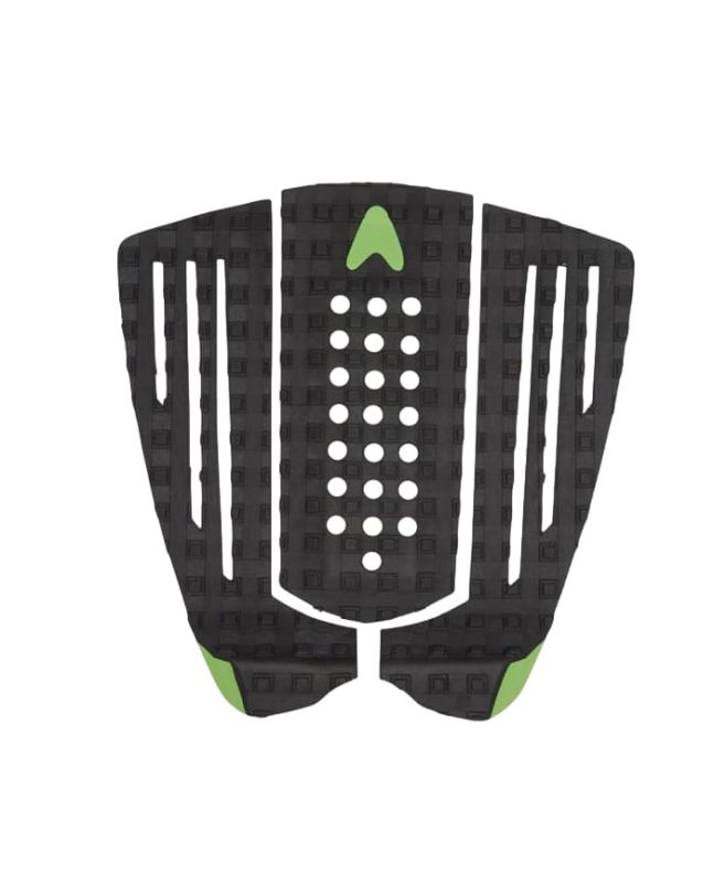 Grip para tabla de surf Astrodeck Gudauskas Built-In Arch negro y verde - Tail Pad 3 piezas 