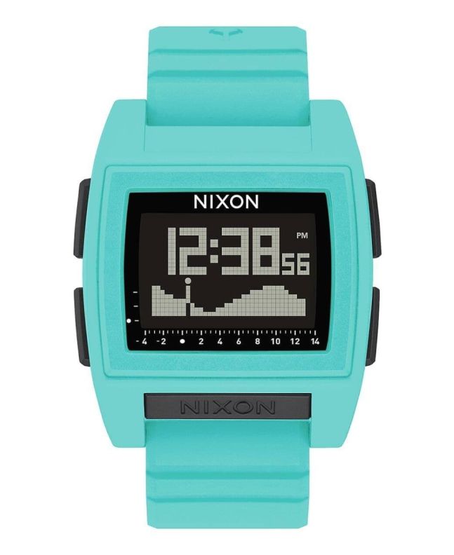 Reloj de mareas Nixon Base Tide Pro 42 mm A1212-290 azul espuma de mar frontal
