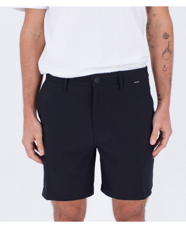 Hombre con Pantalón corto híbrido Hurley Phantom Walkshort 18" negro