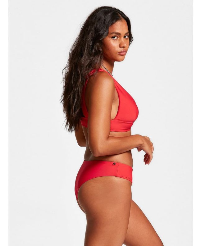 Mujer con Braguita de Bikini sin costuras Volcom Skimpy Simply Seamless roja