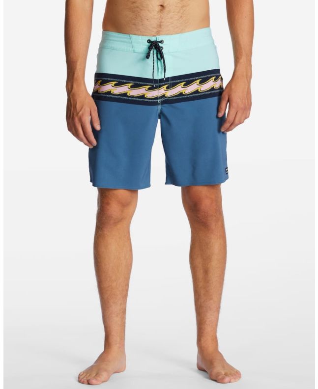 Hombre con Bañador Boardshort Performance Billabong Momentum Pro 19" azul 