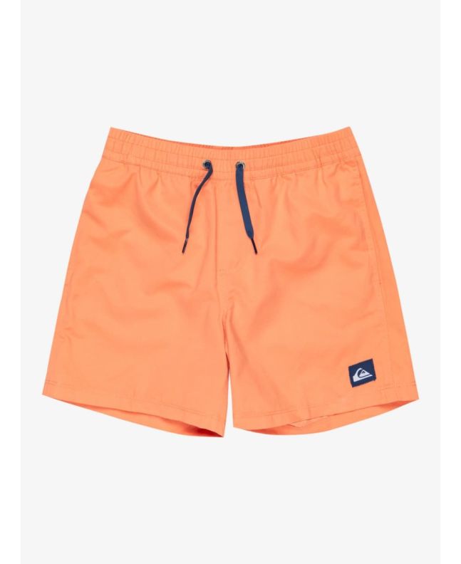Bañador Quiksilver Everyday Solid Volley 14'' color naranja melón para niño 8-16 años