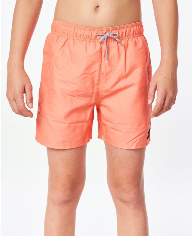 Niño con bañador Rip Curl Offset Volley Coral 