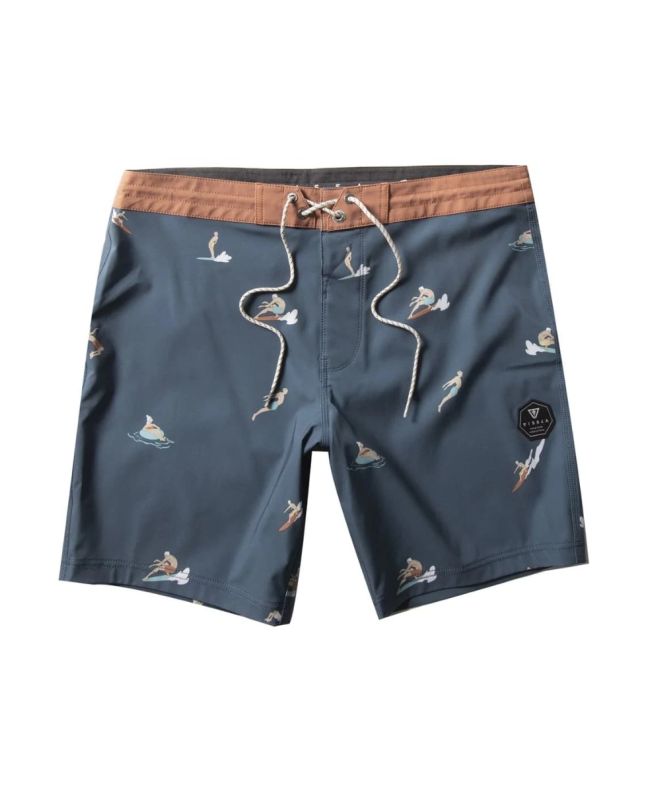 Bañador Boardshort Vissla Radical 17.5" azul Jack Soren para hombre