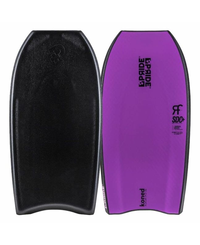 Tabla de Bodyboard Pride Koned PP Radial Flex SDC Plus Varial 42'' color negro y púrpura