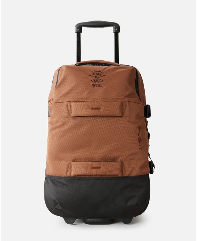 Bolsa de viaje mediana con ruedas Rip Curl F-Light Transit 50L Searchers Marrón tamaño cabina