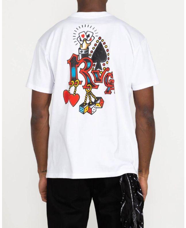 Camiseta de manga corta Rvca Smith Street Boltz SS para hombre blanca Posterior