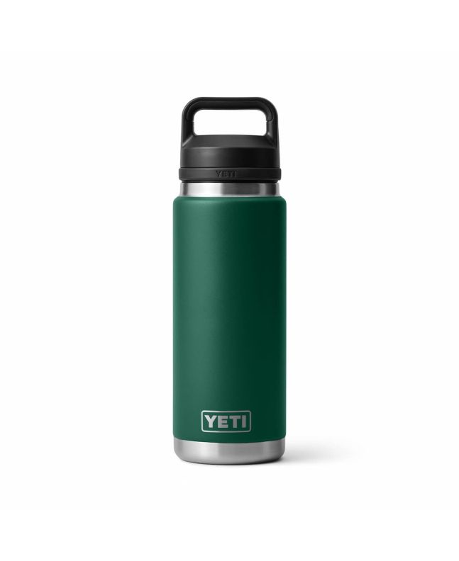 Botella Termo Yeti Rambler 26oz con tapón antifugas Chug color Verde Black Forest Green