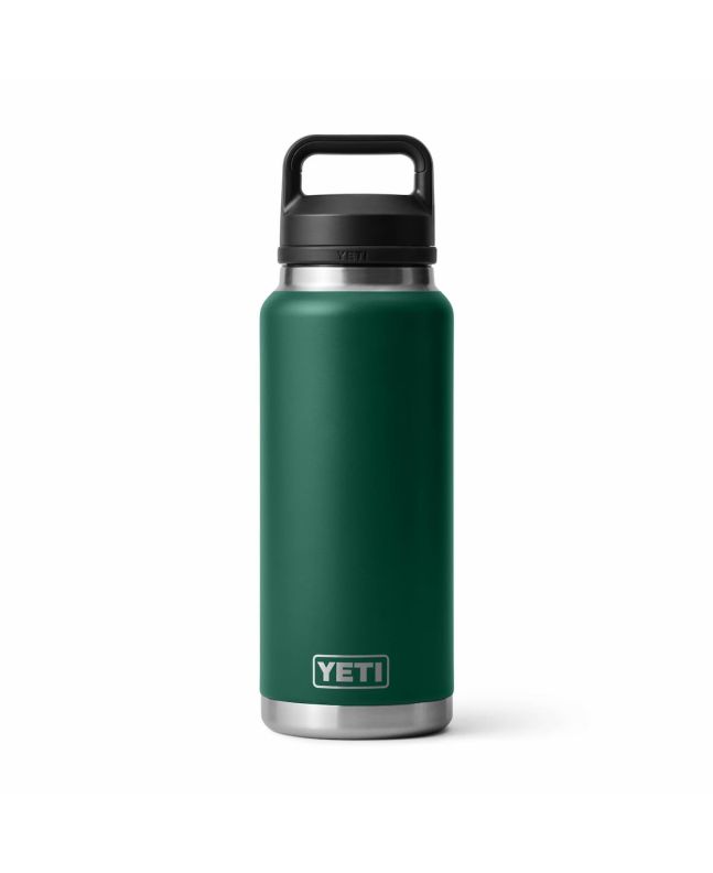 Botella termo Yeti Rambler 36oz/1,1L con tapa Chug hermética color verde Black Forest Green