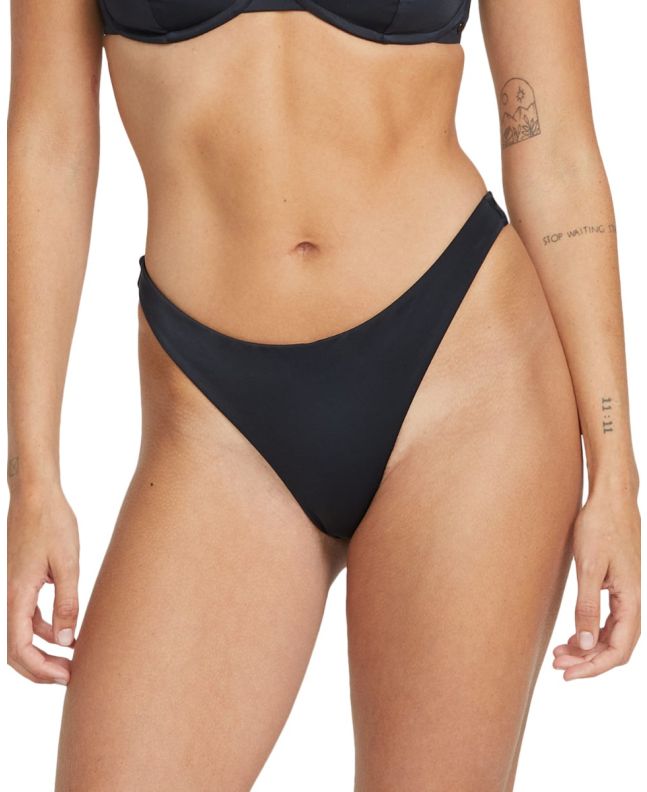 Mujer con braguita de bikini Volcom Simply Seamless Tiny Negra 