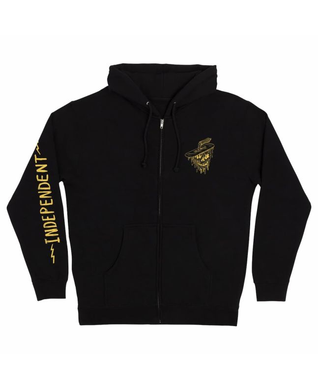 Sudadera con capucha y cremallera Independent Bratrud Notebook Negra para hombre