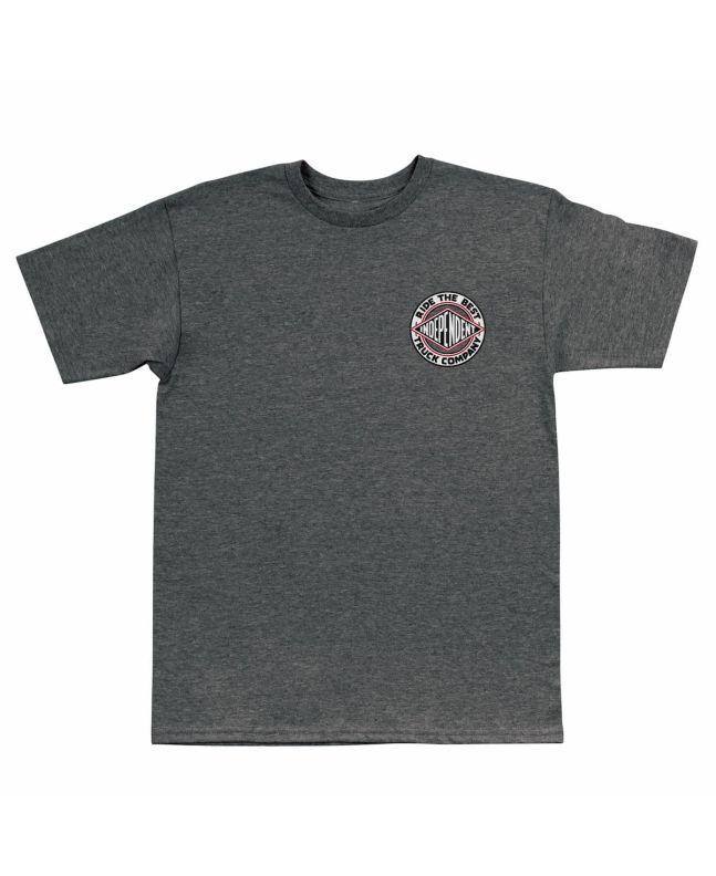 Camiseta de manga corta Independent BTG Summit Gris Oscuro Jaspeado para hombre