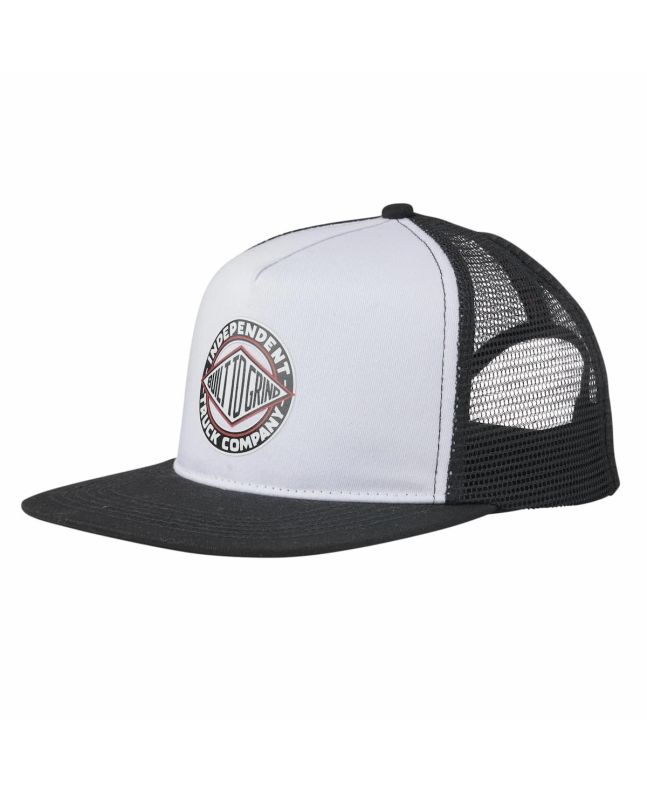 Gorra Independent BTG Summit Trucker blanca y negra