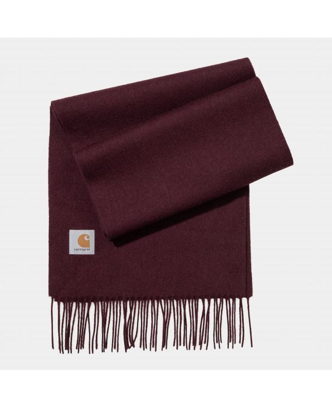 Bufanda de lana Carhartt WIP Clan Scarf Amarone Granate Unisex