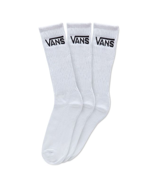Pack 3 pares Calcetines altos Vans Classic Crew Blancos para hombre 