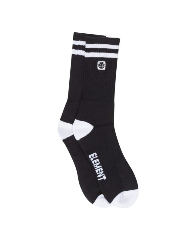 Calcetines deportivos altos para Skate Element Clearsight negros para hombre