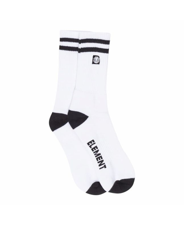 Calcetines deportivos altos para Skate Element Clearsight Blancos para hombre