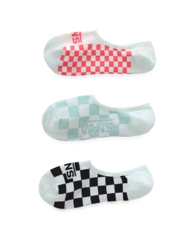 Pack Calcetines Invisibles Vans World Check Canoodle Blancos para mujer