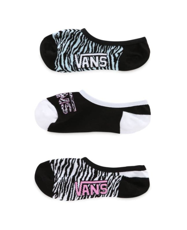 Pack Calcetines Invisibles Vans Zebra Daze Canoodle negros para mujer
