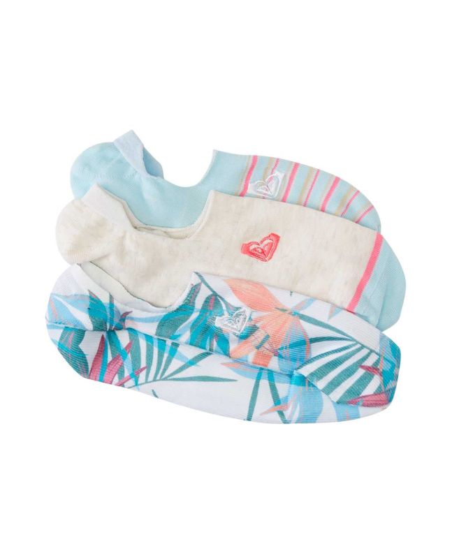 Calcetines cortos Roxy No Show Bright White para mujer 