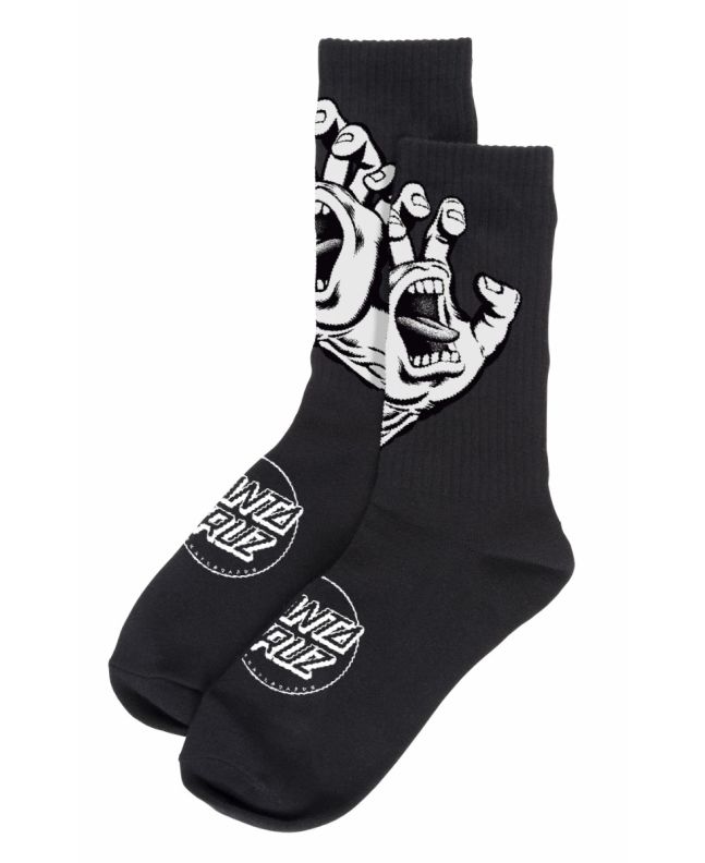 Calcetines Santa Cruz Screaming Hand Mono Negros para hombre