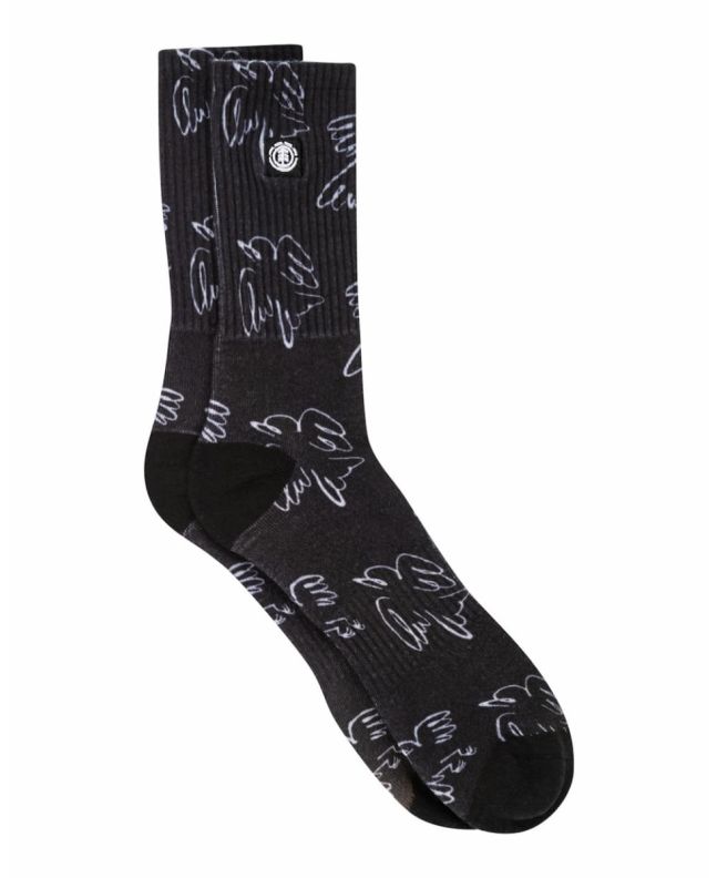 Calcetines altos de Skate Element Rampage Birds negros para hombre