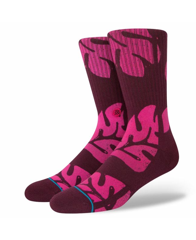 Calcetines Stance Plantastic Crew burdeos Unisex