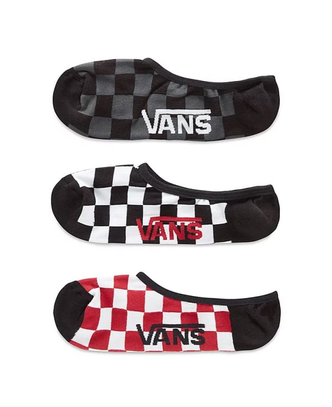 Calcetines invisibles Vans Classic Super No Show Checkerboard 3 pares