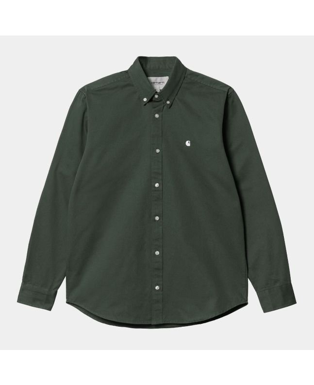 Camisa de manga larga Carhartt WIP Madison verde para hombre