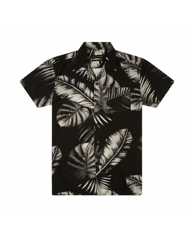 Camisa de manga corta Deus Ex Machina Dean Atoll Shirt Negra para hombre