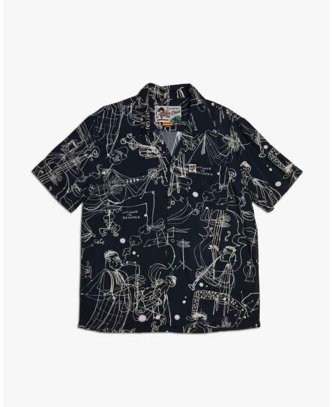 Camisa de manga corta Deus Ex Machina R.G Cato negra para hombre