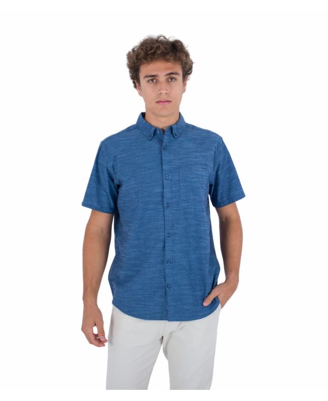 Hombre con Camisa de manga corta Hurley One and Only Stretch Obsidian Azul 