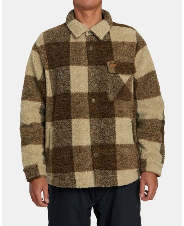 Hombre con Sobrecamisa Sherpa RVCA Lockheart Khaki