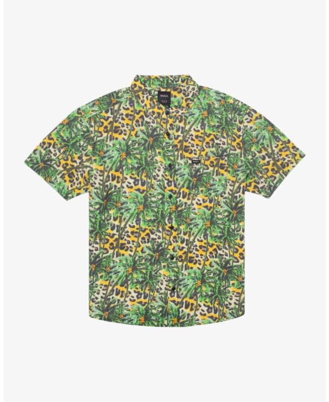 Camisa de manga corta Rvca Badsville verde para hombre