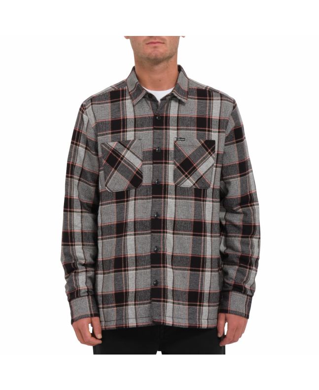 Hombre con Camisa de franela Volcom Brickstone Lined Flannel Dirty White