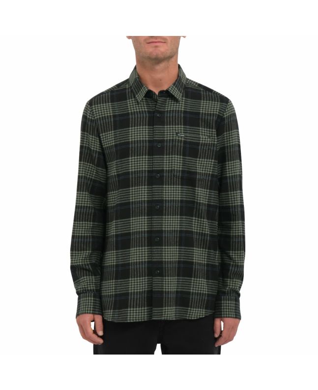 Hombre con Camisa de manga larga Volcom Caden Plaid Negra