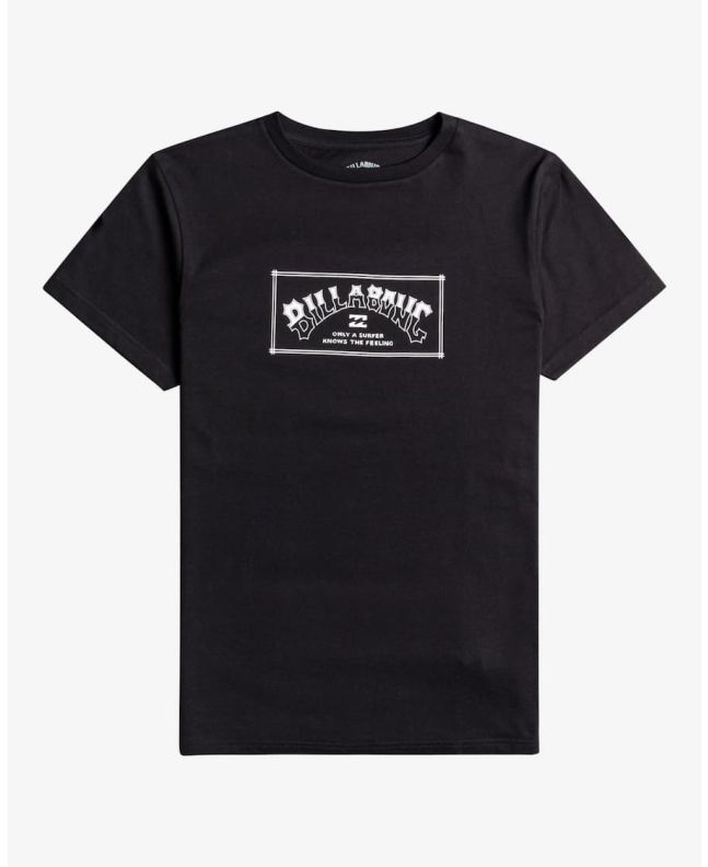 Camiseta de manga corta Billabong Arch negra para niños de 8 a 16 años