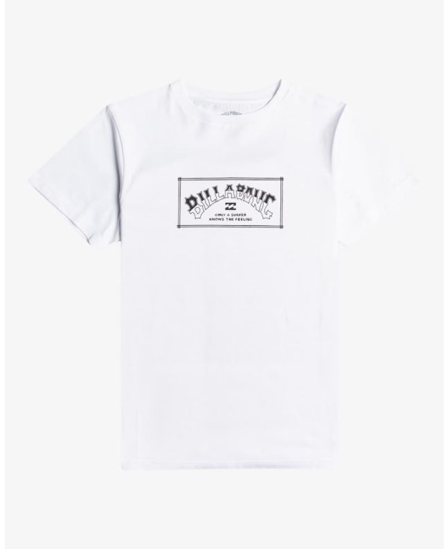 Camiseta de manga corta Billabong Arch blanca para niños de 8 a 16 años