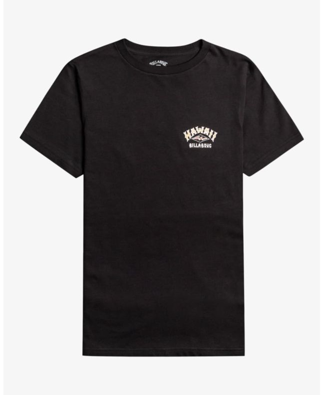 Camiseta de manga corta Billabong Arch Dreamy Place Negra para niños de 8 a 16 años