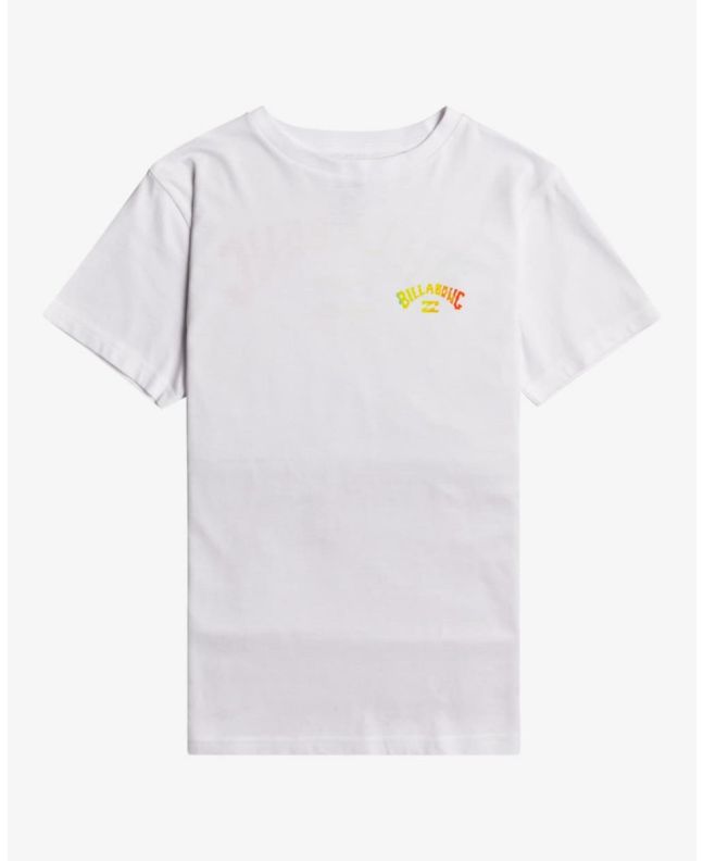 Camiseta de manga corta Billabong Arch Fill blanca para niños de 8 a 16 años