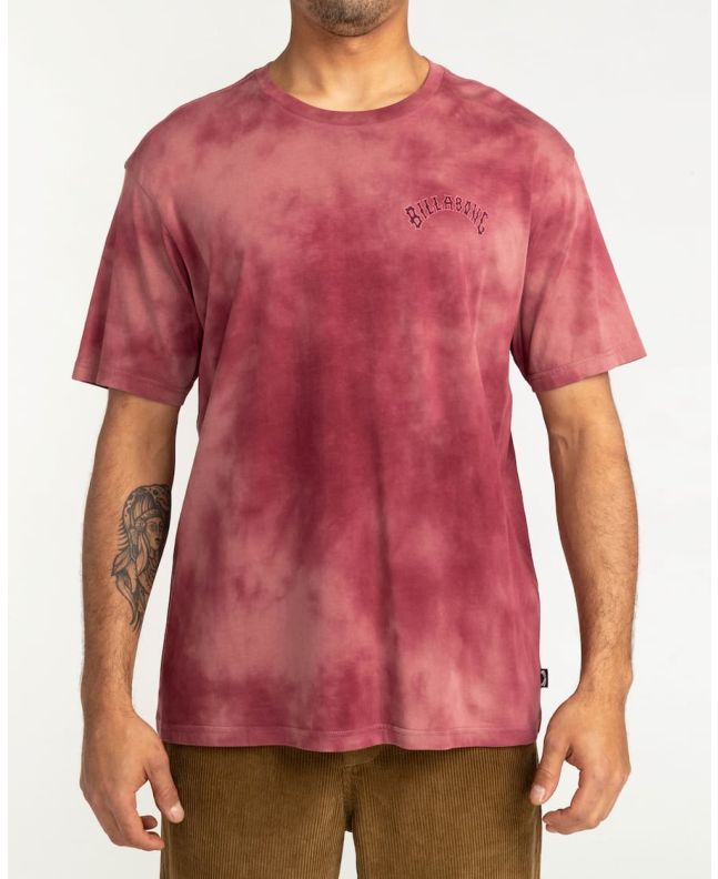 Hombre con camiseta de manga corta Billabong Arch Tie Dye Roja
