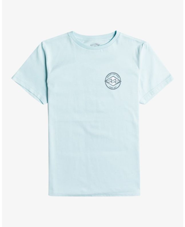 Camiseta de manga corta Billabong Rotor Diamond azul celeste para chicos de 8 a 16 años
