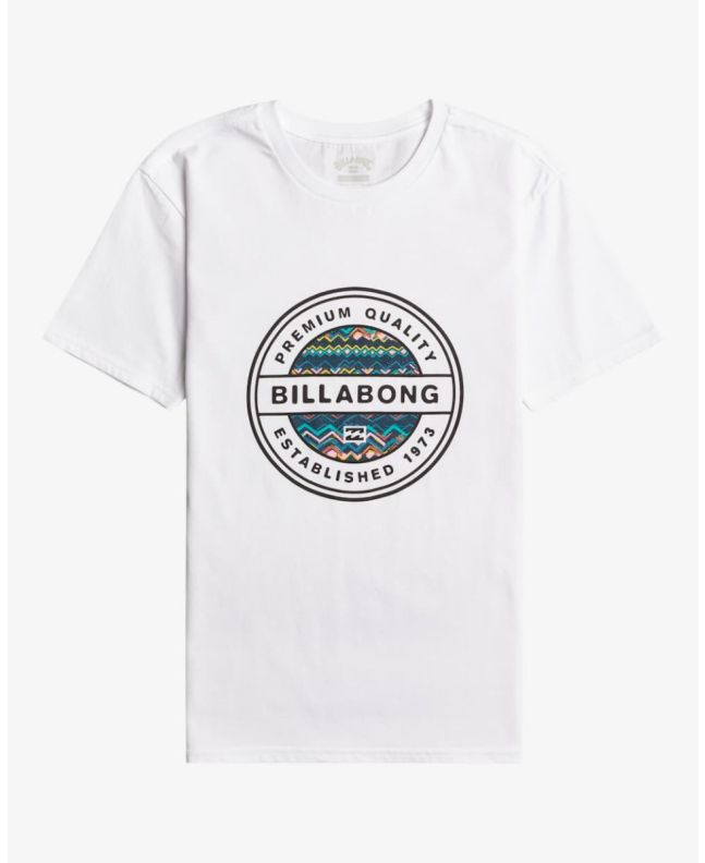 Camiseta de manga corta Billabong Rotor Fill Boy Blanca  para niños de 8 a 16 años 