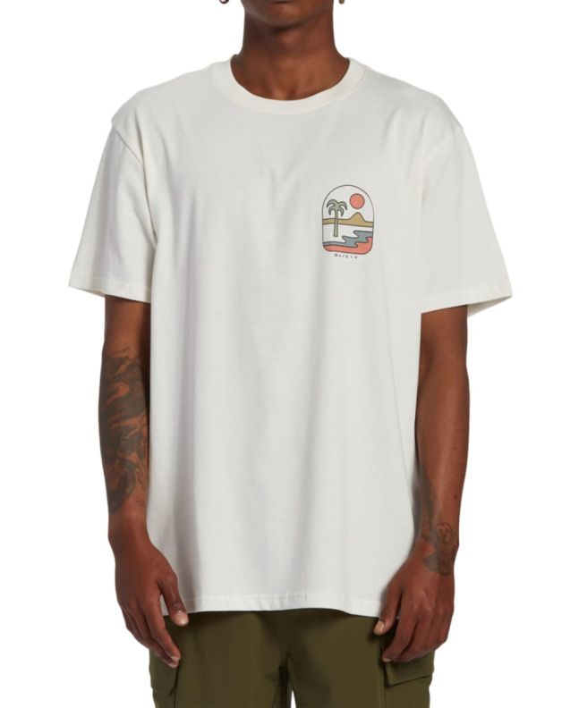 Hombre con camiseta orgánica de manga corta Billabong Sands Blanca