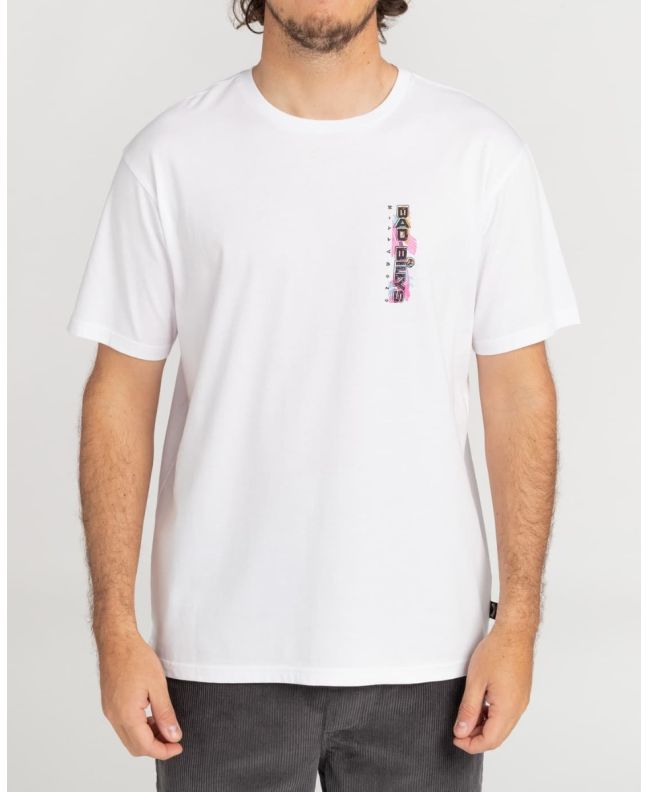 Hombre con camiseta de manga corta Billabong Tribal Dance blanca