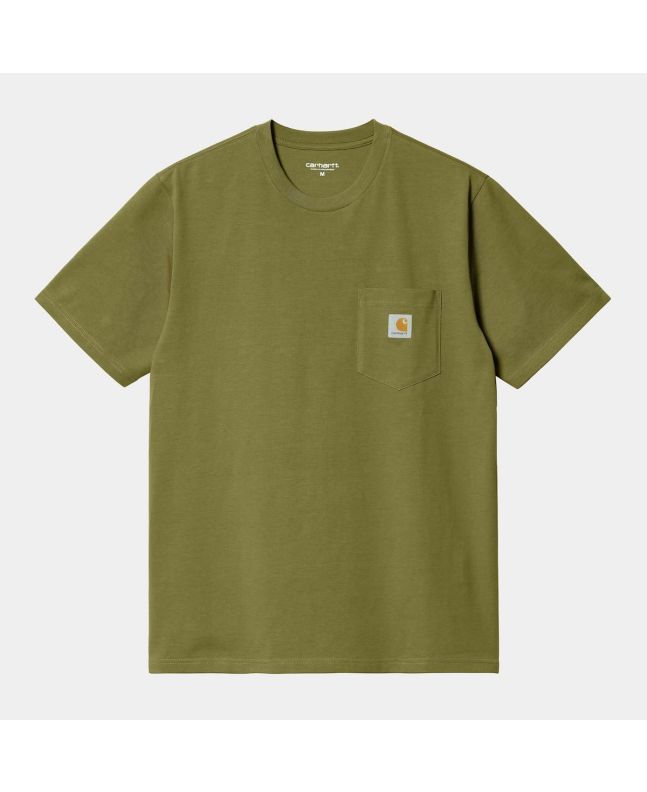 Camiseta de manga corta con bolsillo Carhartt WIP Pocket Kiwi verde para hombre