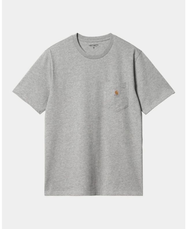 Camiseta de manga corta con bolsillo Carhartt WIP Pocket Gris Brezo para hombre